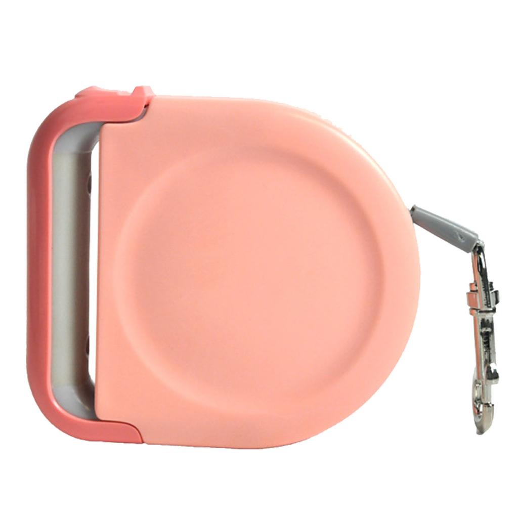 Portable Automatic Dog Leash Retractable Strong Strength Pet Traction Leash for Dog Walking Pink