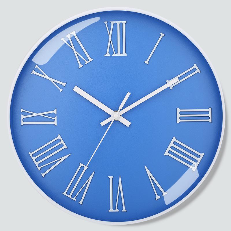 12 Inch 30CM Silent Wall Clock, Creative and Fashionable, Three-dimensional Digital Minimalist Clock for Home Living Room