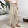 Women's Casual Wide Leg Drawstring Printed Pants with Loose Fit