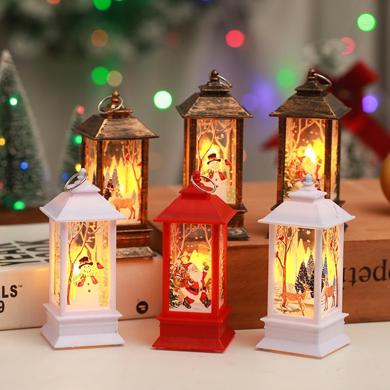 Santa Claus Christmas Lantern Candle Holder Night Light