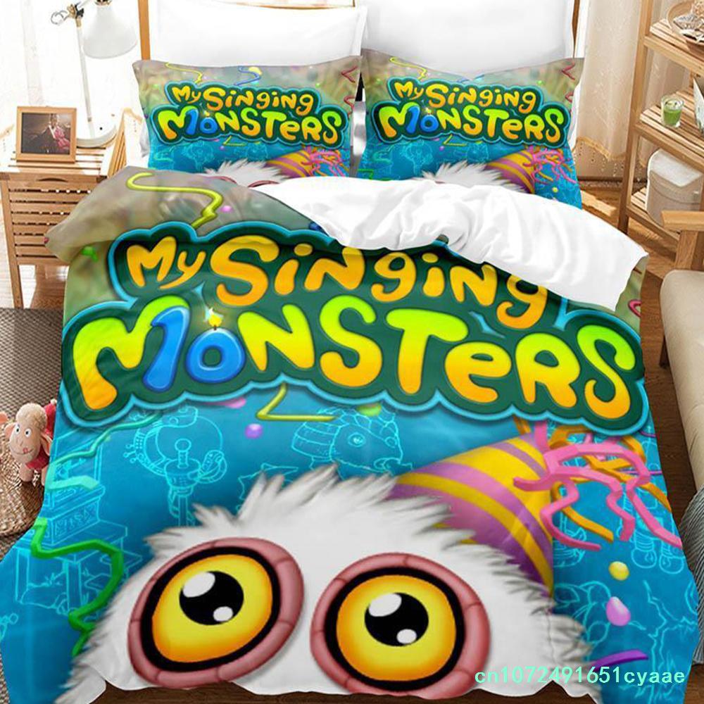 Spiel My Singing Monsters Bettwäsche-Set Einzelbett Twin Full Queen King Size Bettwäsche-Set Erwachsener Kinderzimmer Bettbezug-Sets Heimtextilien