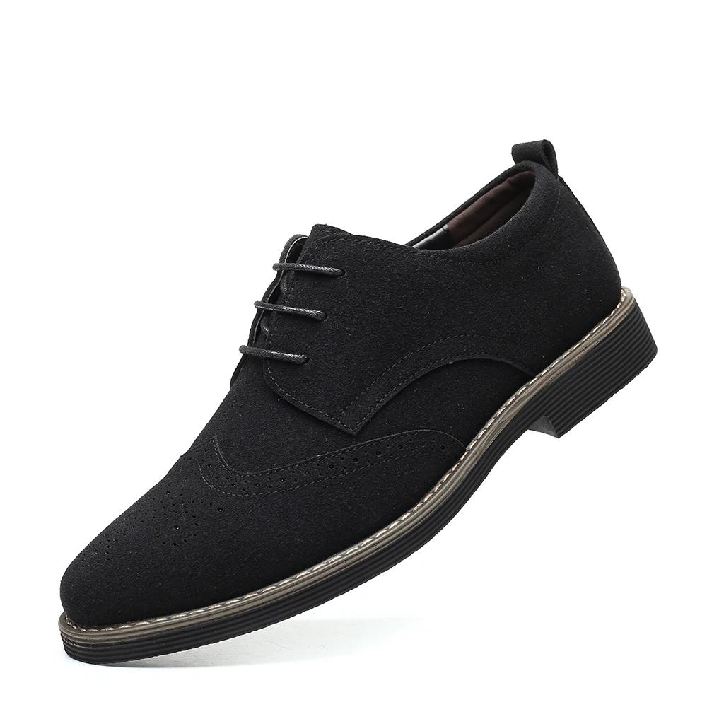New derby shoes Oxford Men Shoes PU Suede Leather Spring Autumn Casual Men Leather Shoes Male Dress Shoes Plus Size 38-48
