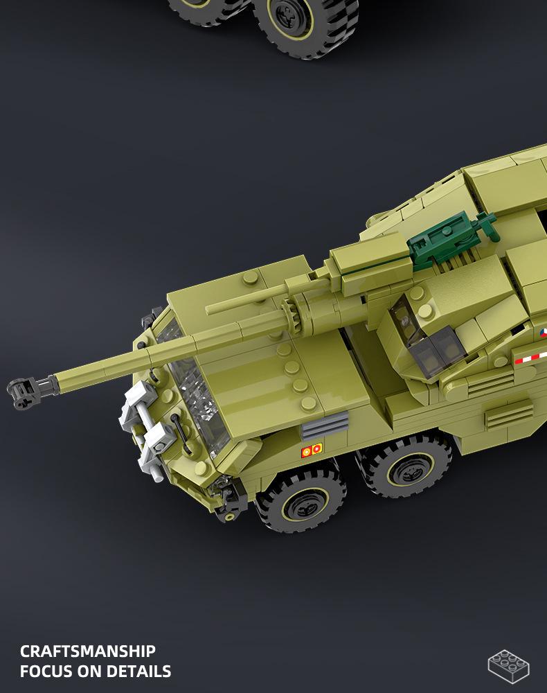 Military Series Tank Armored Vehicle Model Building Blocks for Kids – 61-Piece Toy Set