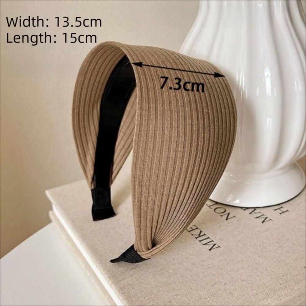 High-End Turban Headband Soft Head Band Trendy Wide Knitting Hairbands  Hair Accessories