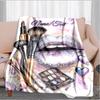1PC Custom Name Glamorous Makeup Art outdooor Flannel blankets Throw Blanket All-Season Throw Gift Bedspread for Couch, Bed, Camping Holiday Birthday 