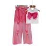 Ropa de Verano para Niñas Conjunto de Dos Piezas de Jeans sin Mangas para Niños Moda de Verano para Niñas