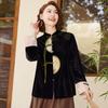 Pasite New Chinese Style Velvet Tang Suit Jacket for Mothers