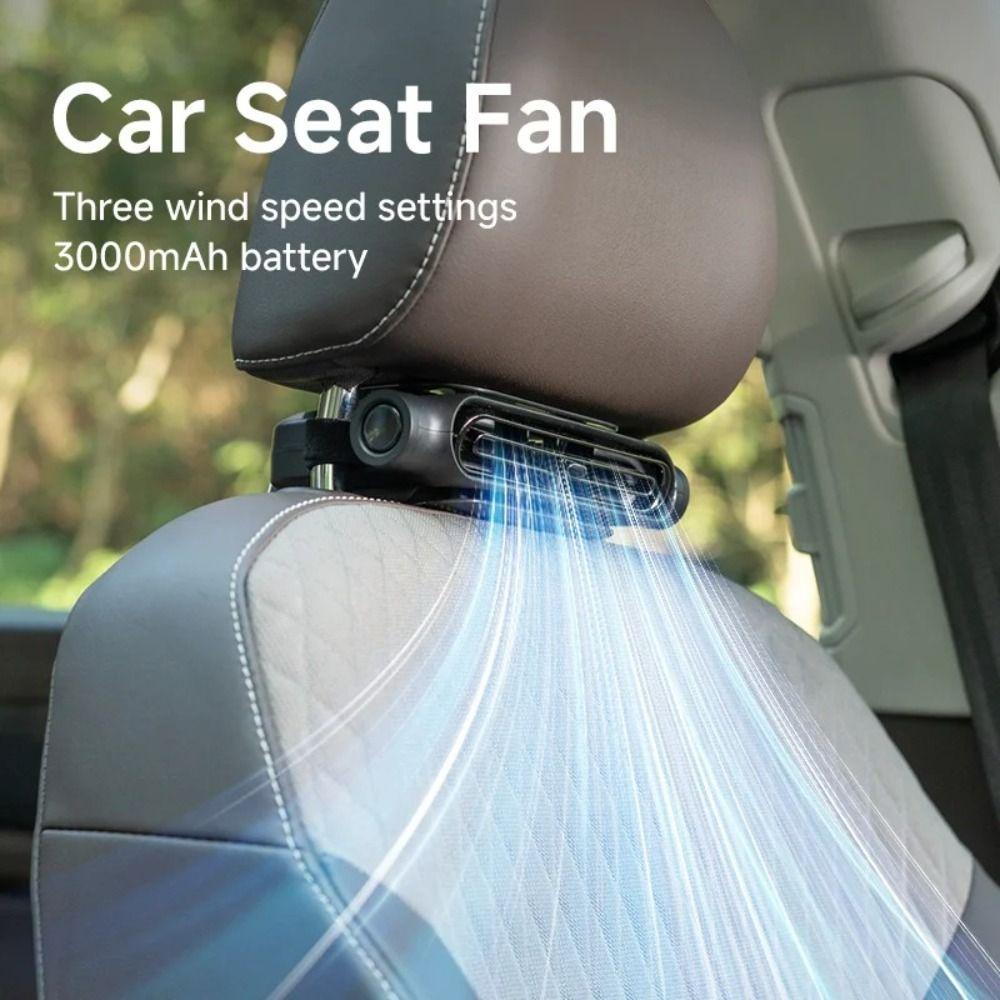 Soft Airflow USB Plug-in Fan Safe Structure Automobile Cooling Fan  Vehicle Interior