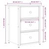 VidaXL Tables de chevet 2 pcs noir 40x36x60 cm bois d’ingénierie 825994