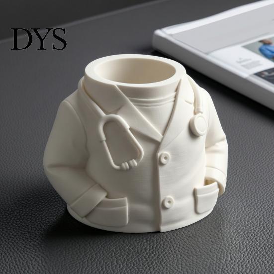 Office Supply Holder for Nurses Doctor Nurse Shape Pen Holder, 3D Print Resin Stationery Organizer, Decorative Storage Clinics with Weighted