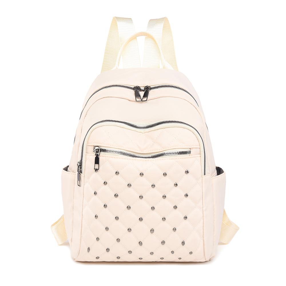 Women's Large Capacity Backpack Rhomboid Rivet Backpack