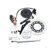 Motorcycle modified rear disc brake kit for drum brake modified rear disc brake assembly upper & lower pump caliper