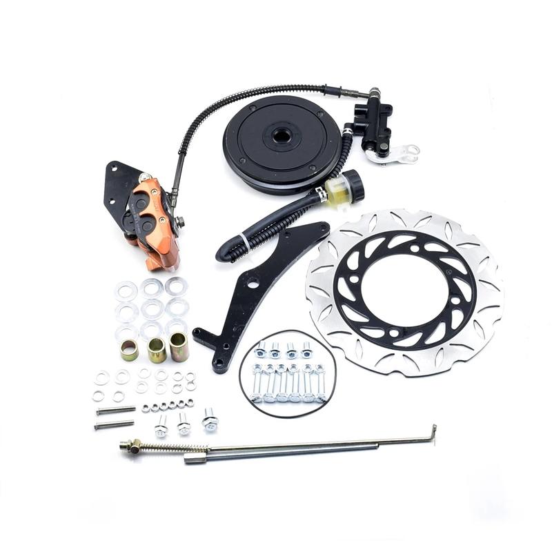 Motorcycle modified rear disc brake kit for drum brake modified rear disc brake assembly upper & lower pump caliper