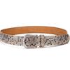 Women's Fashionable Rhinestone Black Leather Belt for Jeans and Formal Wear - Korean Style Trendy