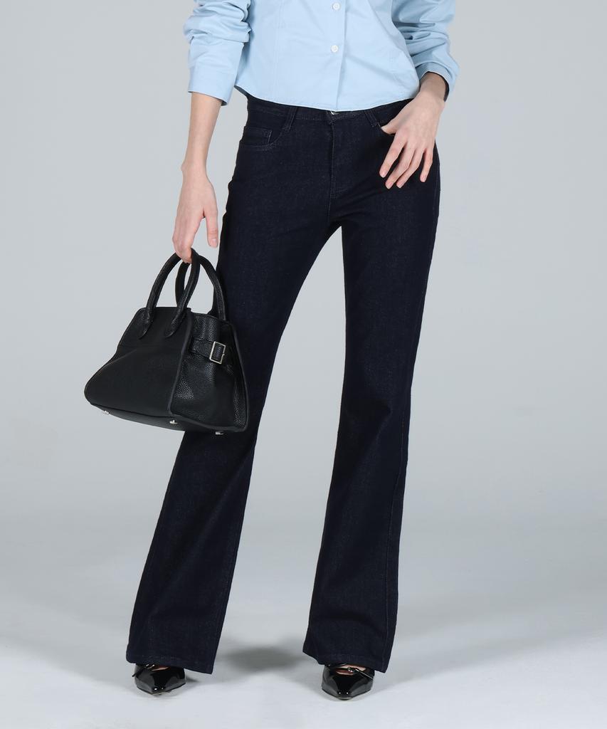 FOR THE FIT Bootcut Raw Denim Pants_Navy
