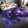 "Purple Mysterious Cartoon Character Glow Pattern Carpet Home Decor" Suitable for use as an anti-slip for living room bedroom sofas
