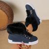 Fall/Winter 2025 New Plus Size Wool Snow Boots Lace-up Thick-soled Round Toe Women