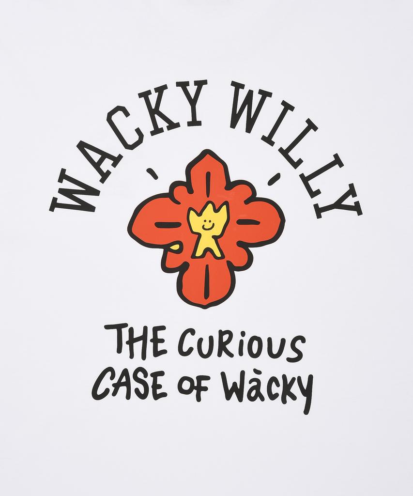 WACKY WILLY Flower Kiki White Short Sleeve T-Shirt