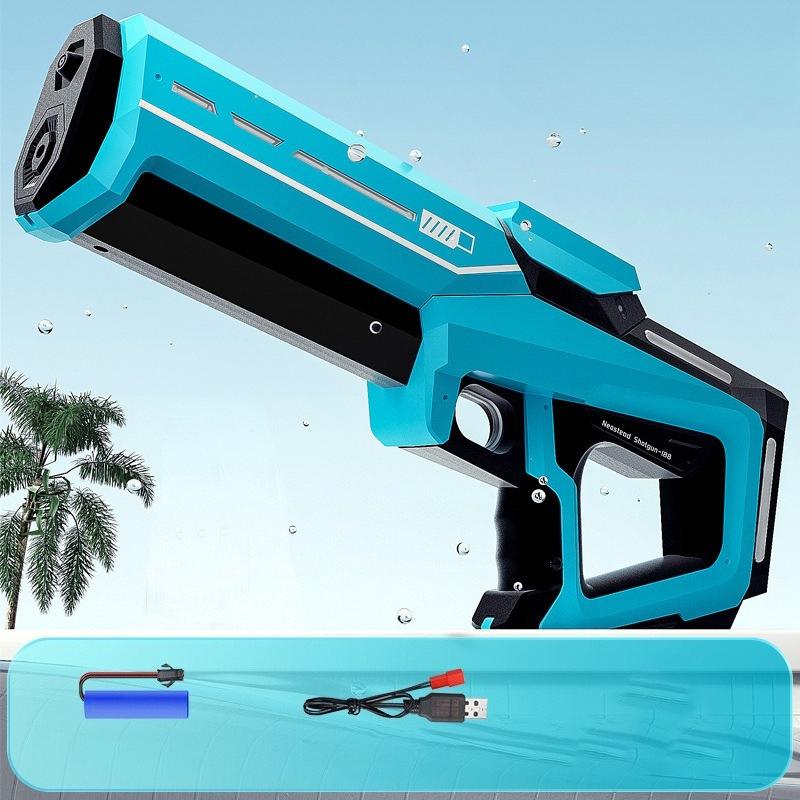 Non-Toxic Electric Water Gun Squirt Pistol Space Battle Guns Child Pool Beach Outdoor Party Fight Shooting Toys Automatic Water Absorption