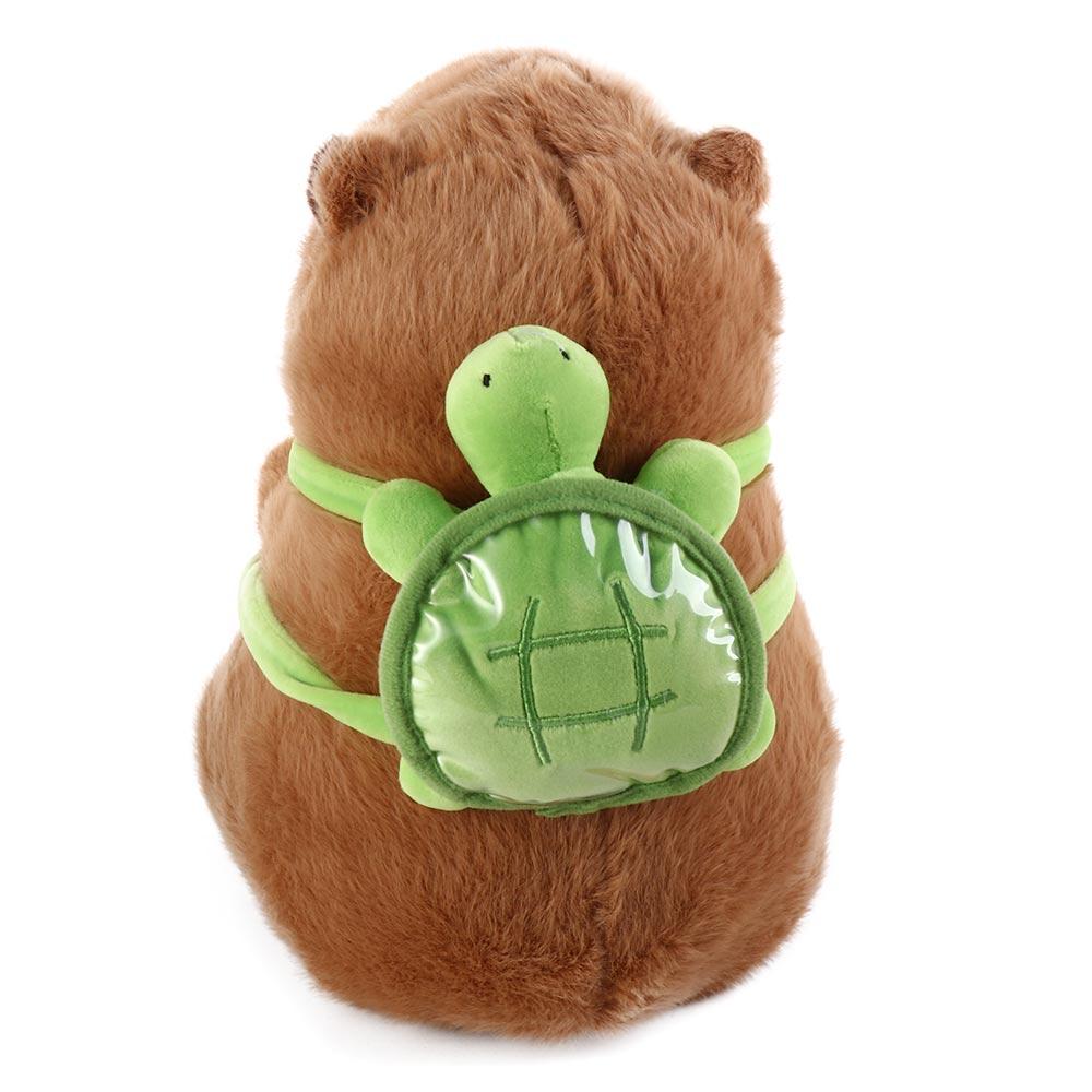 Simulation Capybara Plush Doll Capybara Animal With Turtle Backpack  Christmas Toy