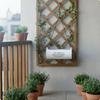 Chain Hanging Planter Decorative Metal Flower Pot Space Saving WallHung Basket for