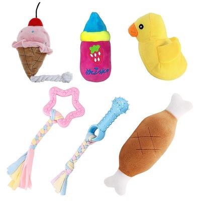 YBGGJO Perro Perro Cuerda Juego de Peluche Chirriante Lanzar Mascota Dientes Falta de Estrés Adecuado para Juguetes, Juguetes, 6, Juguetes, Juguetes, Juguetes, Juguetes, Lindo, Divertido, Masticar,