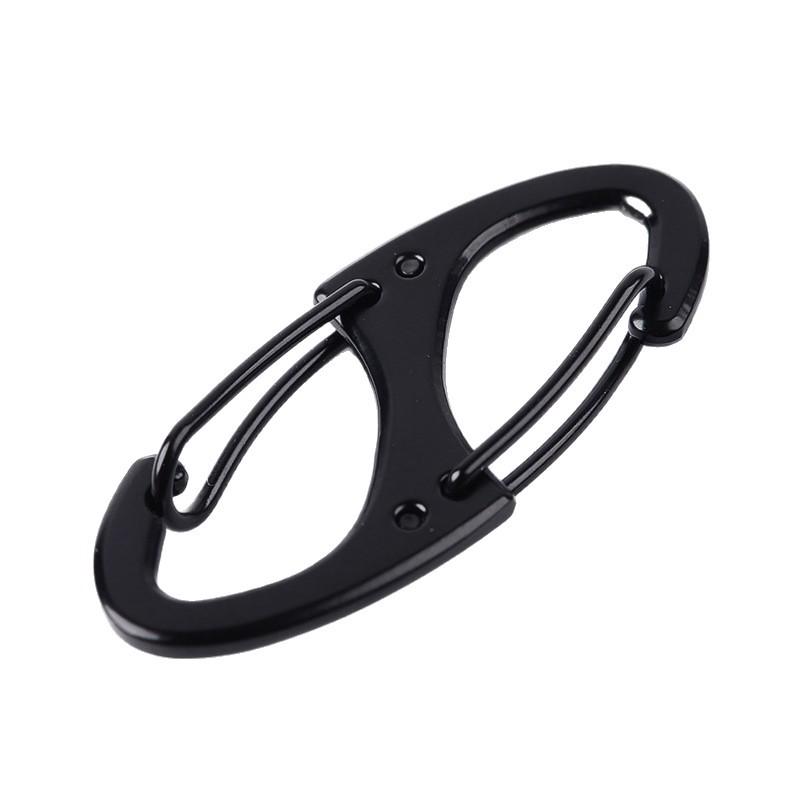 Zinklegierung 8-Form Karabiner Schlüsselanhänger mit Schnellverschluss, Erhältlich in 2 Stilen