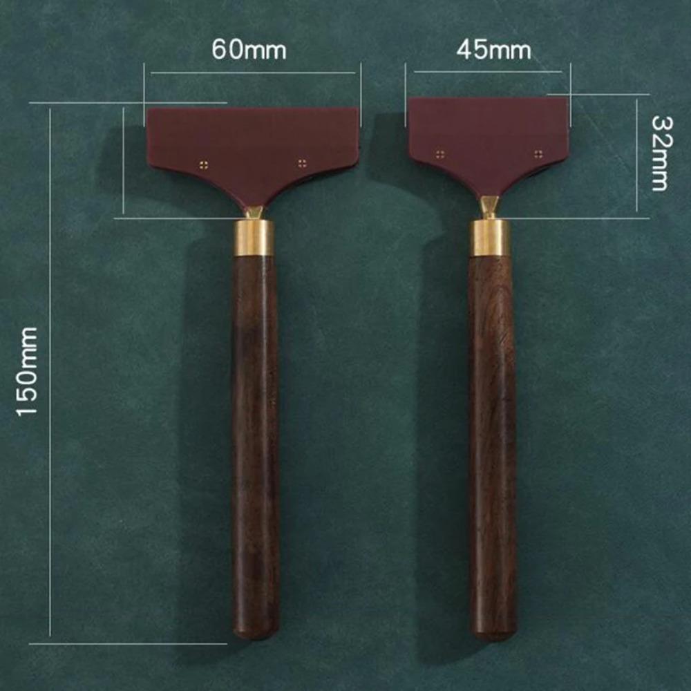 1Pc Practical Leather Gluing Tool Sandalwood Handle DIY Handcraft Glue Application Tools For Leathercraft Handmade