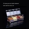 Four In One Waterproof and Moisture Proof Clear Seasoning Storage Container with Spoons