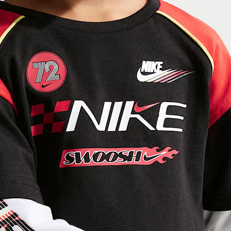 Nike Sportswear Victory Lap Faux Two-Piece Long Sleeve Casual Kids tops IV4738-010