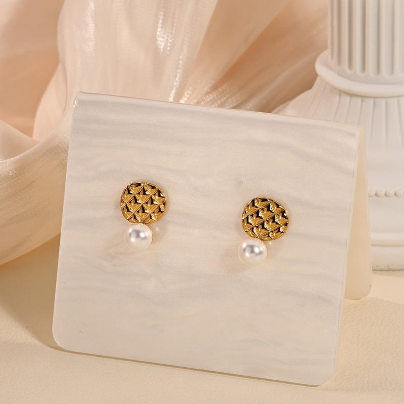 Wind retro stainless steel sunflower love geometric earrings personalized flower earrings new