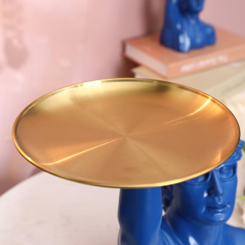 Modern David Statue with Storage Marble-Resin Jewelry Box Organizer Classical Art Decor for Home Desk Functional Sculpture Gift