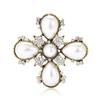 Vintage Alloy Baroque Pearl Brooch High-End Versatile Ladies Clothing Corsage Ornament Pin