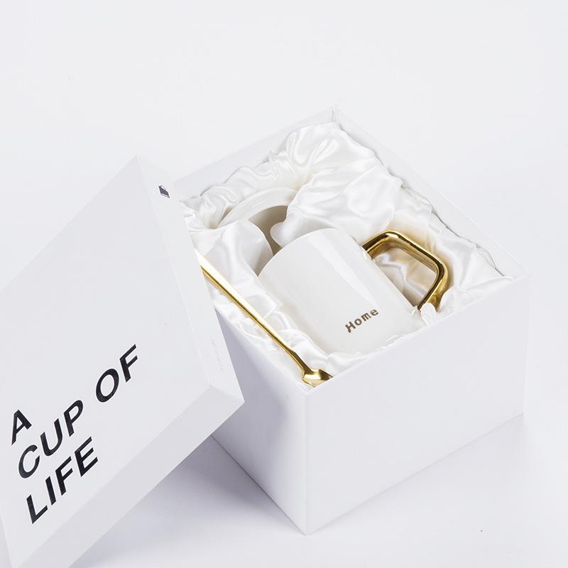 European Ceramic Cup Creative Mug Household Gold-Plated Couple Pair Cup Water Cup Coffee Cup Gift Customization
