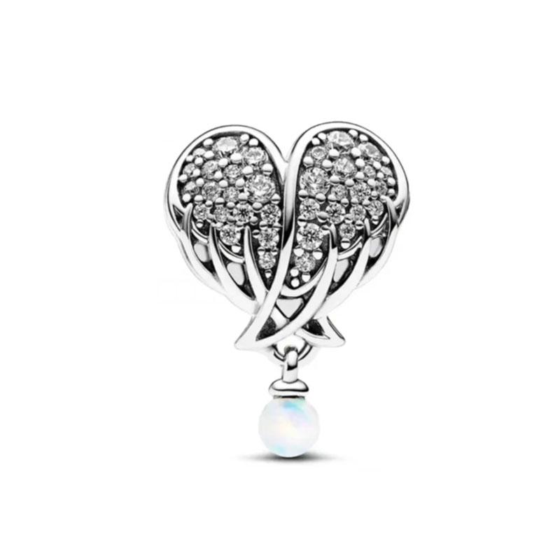 New Circular Charm Fit Original Bracelet Shining Zircon Love Heart&Flower Bead DIY Women Jewelry Gift 925 Silver Plated Making