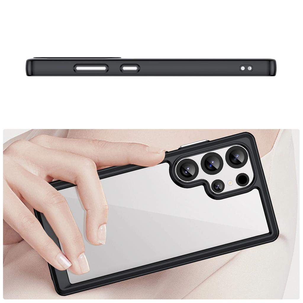 Etui Silikonowe Outer Space Case Z Żelową Ramką Do Samsung Galaxy S25 Ultra - Czarne