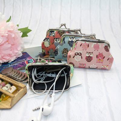 Cute Printed Owl Coin Purse Wallet Hasp Pocket Money Purse Wedding Candy Bag