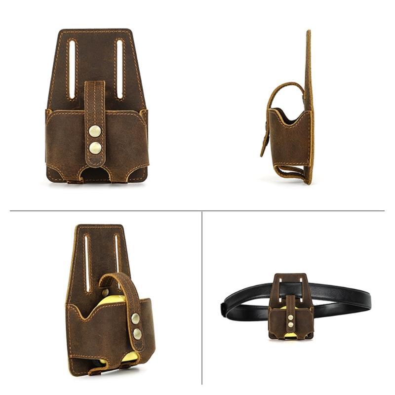 Multi Functional Leather Cover for 5m Steel Tape MeasureEasy Waist Belt Attachment for Constructions & Home Projects