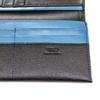 Karukuru Long Wallet with Flap, Color Combination BlackBlue
