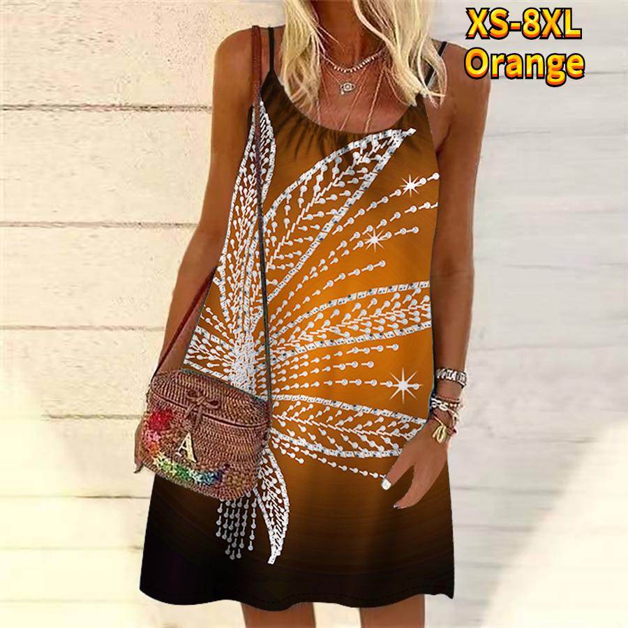 Женское мини-платье с ярким бриллиантом и большим цветочным принтом — фото 6