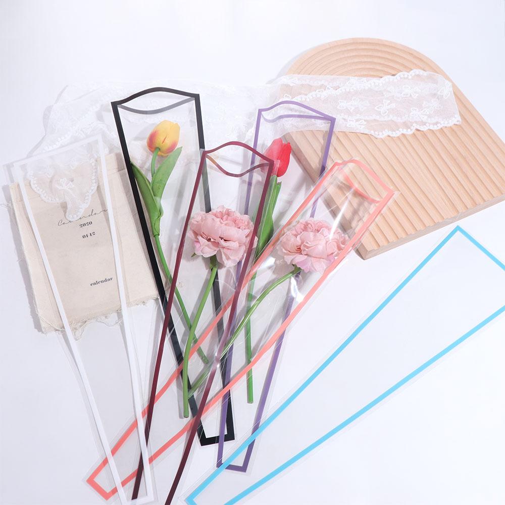 50PCS Package Supplies Flower Packaging Bag Transparent Bouquet Packing Material  Valentine's Day