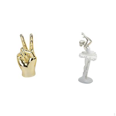 Hand Finger Gesture Ballerina Figurine Sculpture Creative Modern Dancing Girl Art Statue for Living