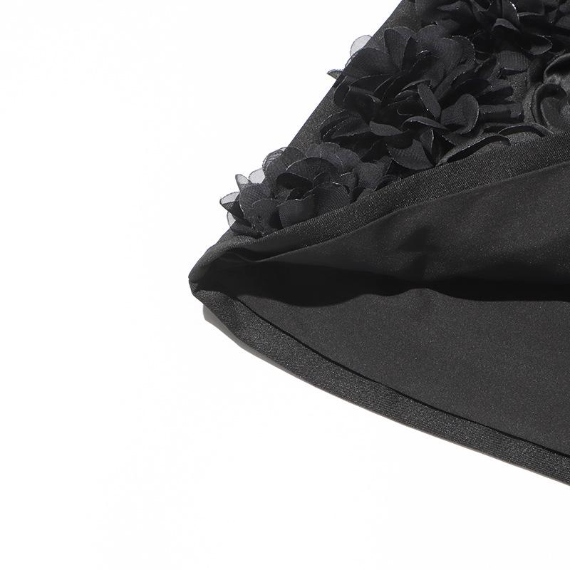 Spring 2025 A-Line Skirt: 3D Floral Detail, Sexy Slim Fit, Chic & Stylish