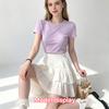 Fashion Women High Waist Tiered Cake Mini Skirt, Sweet Ruffle Layered A-Line Flared Skirt, Lightweight Breathable Casual Short Skirt for Summer