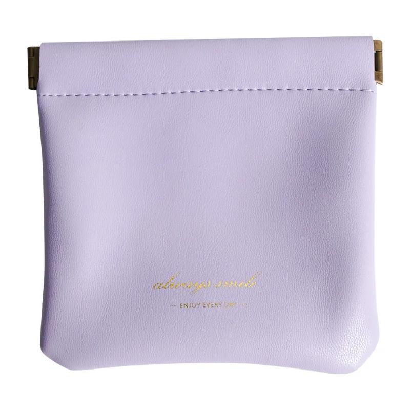Women Lipstick Pouch Automatic Closing Earphone Storage Bag Coins Ladies Cosmetic Bag Portable Cable Sealing Mini Organizer Bag