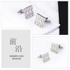 Silver Square Patterned Metal Cufflinks Hot Selling Shirt
