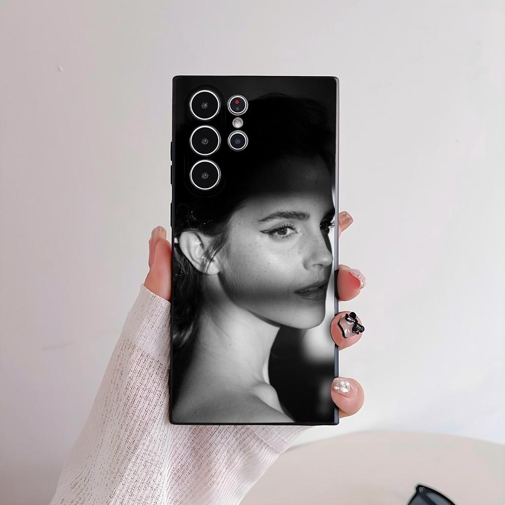 Star E-Emma Watson Phone Case For Samsung Galaxy S25 S24 S22 S23 Ultra S21 S20 Plus 5G Frosted Non-Slip Full Cover Soft Case