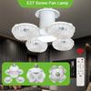 Wind Speed Adjustable LED Ceiling Fan Light 3 Lighting Modes Electric Cordless Fan  Bedroom