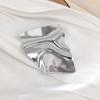 European & American Geometric Irregular Metal Brooch - Versatile Stainless Steel Design with Unique Personality
