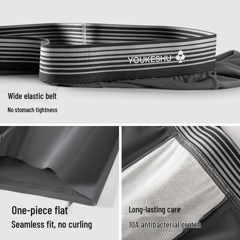 Youkeshu Men's Modal Boxer Briefs 3-Pack